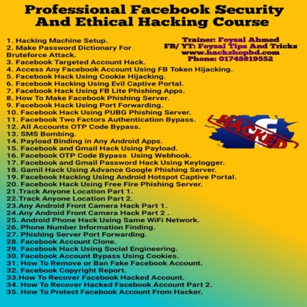 Professional Facebook Security And Ethical Hacking Course
