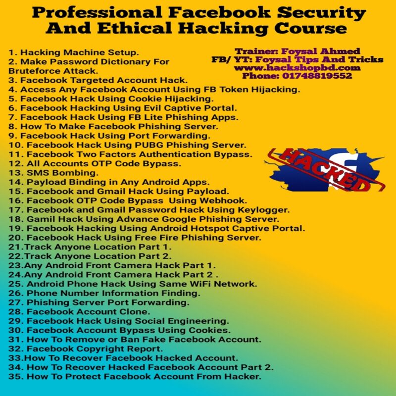Professional Facebook Security And Ethical Hacking Course