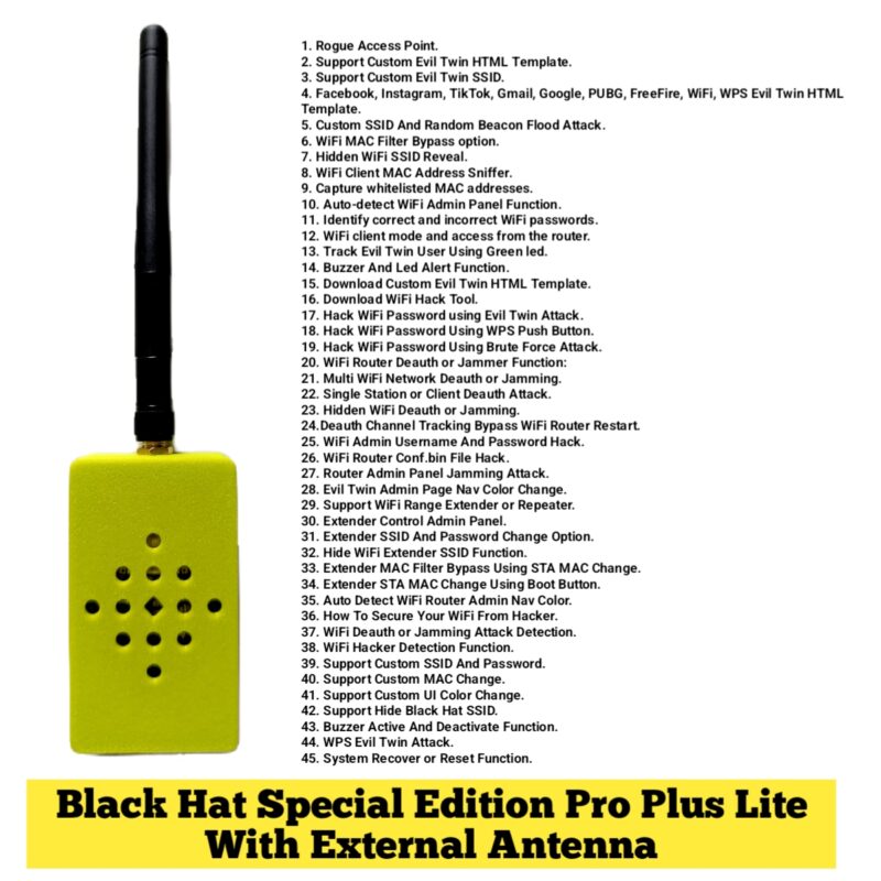 Black Hat Special Edition Pro Plus Lite With External Antenna