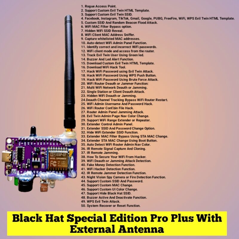 Black Hat Special Edition Pro Plus With External Antenna