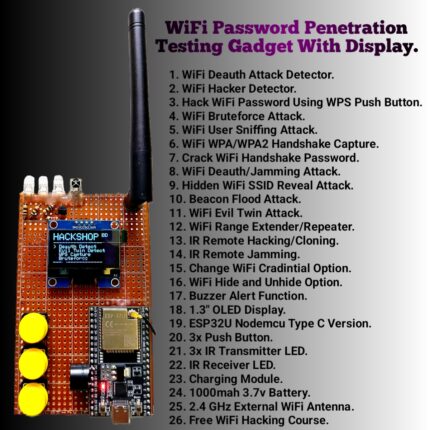 WiFi Password Penetration Testing Gadget With Display